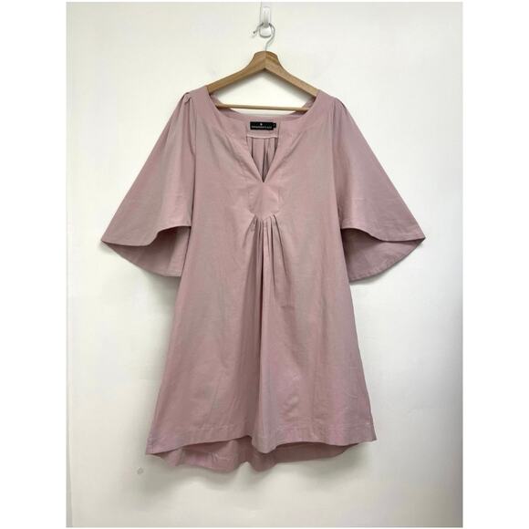 Pomander Place Tuckernuck Lilac Finley Flutter Sleeve A-Line Pleat Mini Dress XL - Picture 11 of 11